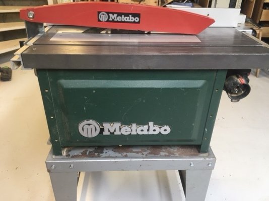 Kilometers Pelmel Rijpen Zaagtafel Metabo Magnum TK 1688 met onderstel en roltafel | Woodworking.nl