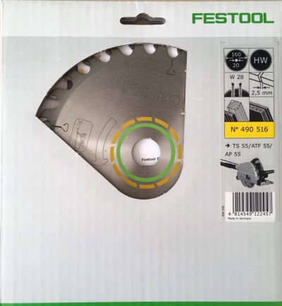 TE KOOP: Festool Zaagblad W28 490516 t.b.v. TS55 | Woodworking.nl