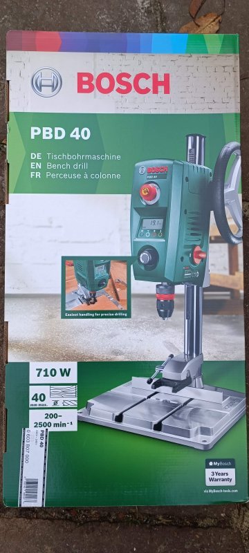 Nieuw kolomboor machine Bosch PBD 40 voor € 165 bij Amazon | Woodworking.nl