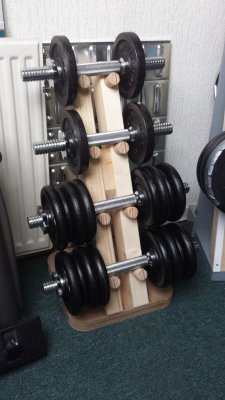 Over instelling verkoopplan inkomen Halterschijven en dumbell rek. | Woodworking.nl