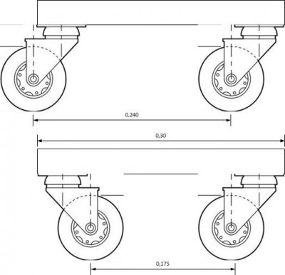 Bank Ass Celsius wielen onder kastje | Woodworking.nl