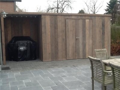 Aanwezigheid gazon defect Steigerhout tuinhuis (larks) | Woodworking.nl