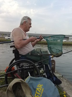 Zeelt gevangen in de haven Weert.jpg