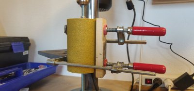 Schuurrol op de kolomboor Woodworking.nl