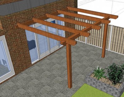 negeren koud Betekenisvol Douglas pergola aan de gevel | Woodworking.nl