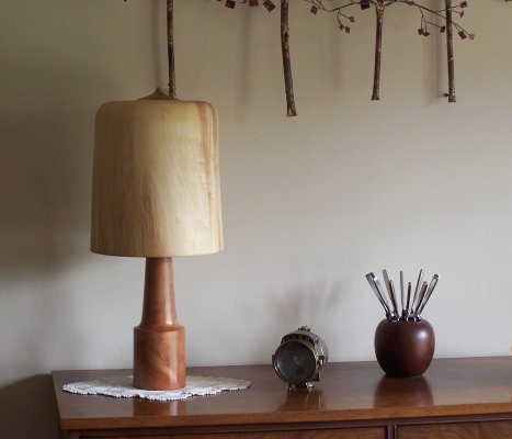 Wooden Black Cherry with Aspen shade lamp.jpg